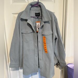 Hilary Radley Light Gray Shirt Jacket